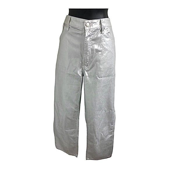 Rebecca Minkoff silver shimmery crystal studded pants size 16 brand new - Picture 5 of 9
